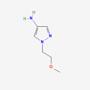 1-(2-Methoxyethyl)-1H-pyrazol-4-amine chemical structure (CAS 948570-74-9)