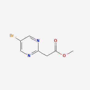 Methyl 2-(5-bromopyrimidin-2-yl)acetate chemical structure (CAS 948594-80-7)