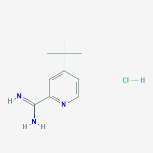 4-(tert-Butyl)picolinimidamide hydrochloride chemical structure (CAS 949010-62-2)