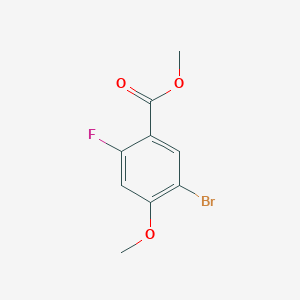 Methyl 5-bromo-2-fluoro-4-methoxybenzoate chemical structure (CAS 949465-86-5)