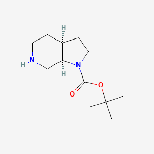cis-tert-Butyl octahydro-1H-pyrrolo[2,3-c]pyridine-1-carboxylate chemical structure (CAS 949559-11-9)