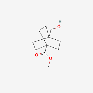 Methyl 4-(hydroxymethyl)bicyclo[2.2.2]octane-1-carboxylate chemical structure (CAS 94994-15-7)