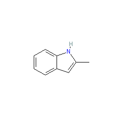 2-Methylindole chemical structure (CAS 95-20-5)
