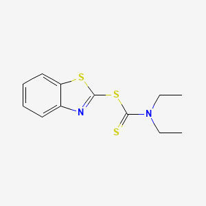 Benzo[d]thiazol-2-yl diethylcarbamodithioate chemical structure (CAS 95-30-7)