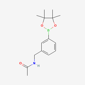 N-(3-(4,4,5,5-Tetramethyl-1,3,2-dioxaborolan-2-yl)benzyl)acetamide chemical structure (CAS 950201-40-8)