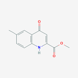 Methyl 4-hydroxy-6-methylquinoline-2-carboxylate chemical structure (CAS 950265-42-6)