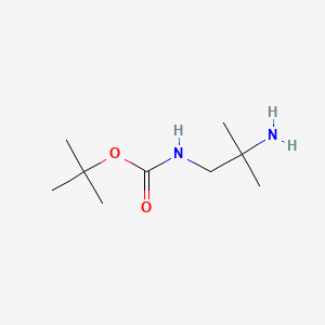 tert-Butyl (2-amino-2-methylpropyl)carbamate chemical structure (CAS 95034-05-2)