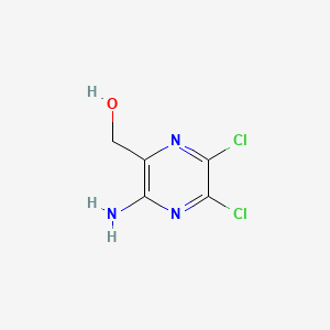 (3-Amino-5,6-dichloropyrazin-2-yl)methanol chemical structure (CAS 95037-20-0)