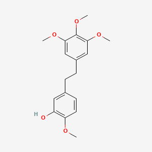 2-Methoxy-5-(3,4,5-trimethoxyphenethyl)phenol chemical structure (CAS 95041-90-0)