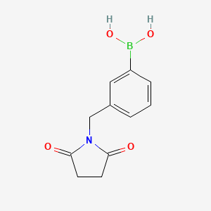 (3-((2,5-Dioxopyrrolidin-1-yl)methyl)phenyl)boronic acid chemical structure (CAS 950576-95-1)