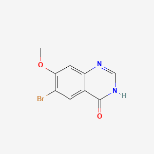 6-Bromo-7-methoxyquinazolin-4(3H)-one chemical structure (CAS 950577-05-6)