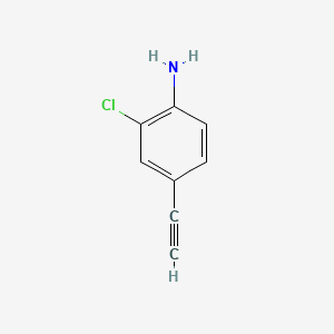 2-Chloro-4-ethynylaniline chemical structure (CAS 950601-93-1)