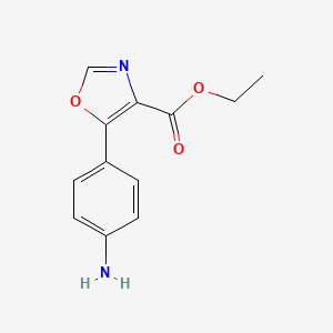 Ethyl 5-(4-Aminophenyl)oxazole-4-carboxylate chemical structure (CAS 950603-70-0)
