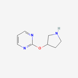 2-(Pyrrolidin-3-yloxy)pyrimidine chemical structure (CAS 950648-95-0)