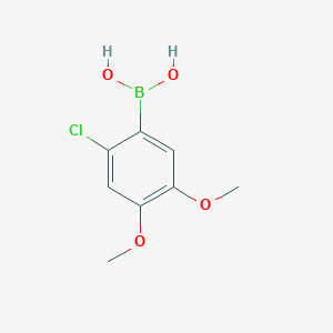 2-Chloro-4,5-dimethoxyphenylboronic acid chemical structure (CAS 950662-22-3)