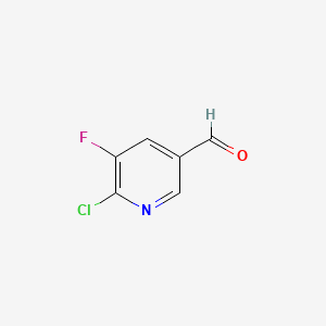 6-Chloro-5-fluoronicotinaldehyde chemical structure (CAS 950691-52-8)