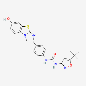 1-(5-(tert-Butyl)isoxazol-3-yl)-3-(4-(7-hydroxybenzo[d]imidazo[2,1-b]thiazol-2-yl)phenyl)urea chemical structure (CAS 950769-51-4)