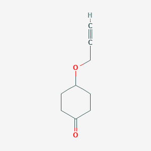 4-(Prop-2-yn-1-yloxy)cyclohexan-1-one chemical structure (CAS 950772-87-9)
