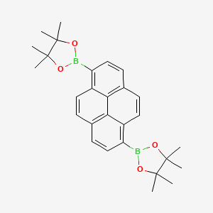 1,6-Bis(4,4,5,5-tetramethyl-1,3,2-dioxaborolan-2-yl)pyrene chemical structure (CAS 950779-13-2)