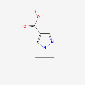 1-tert-Butyl-1H-pyrazole-4-carboxylic acid chemical structure (CAS 950858-65-8)