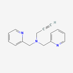 (Prop-2-yn-1-yl)bis[(pyridin-2-yl)methyl]amine chemical structure (CAS 950984-75-5)
