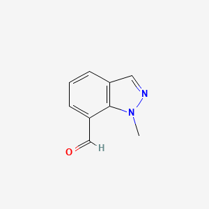 1-Methyl-1H-indazole-7-carbaldehyde chemical structure (CAS 951030-58-3)