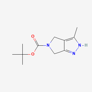 tert-Butyl 3-methyl-4,6-dihydropyrrolo[3,4-c]pyrazole-5(1H)-carboxylate chemical structure (CAS 951127-35-8)