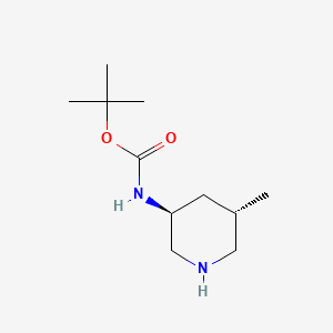 tert-Butyl ((3S,5S)-5-methylpiperidin-3-yl)carbamate chemical structure (CAS 951163-61-4)