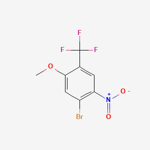 1-Bromo-5-methoxy-2-nitro-4-(trifluoromethyl)benzene chemical structure (CAS 951231-87-1)