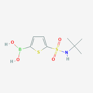 (5-(N-(tert-Butyl)sulfamoyl)thiophen-2-yl)boronic acid chemical structure (CAS 951233-60-6)