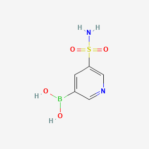 (5-Sulfamoylpyridin-3-yl)boronic acid chemical structure (CAS 951233-61-7)