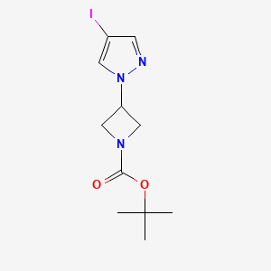 tert-Butyl 3-(4-iodo-1H-pyrazol-1-yl)azetidine-1-carboxylate chemical structure (CAS 951259-19-1)