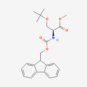 Methyl N-(((9H-fluoren-9-yl)methoxy)carbonyl)-O-(tert-butyl)-L-serinate chemical structure (CAS 951324-28-0)