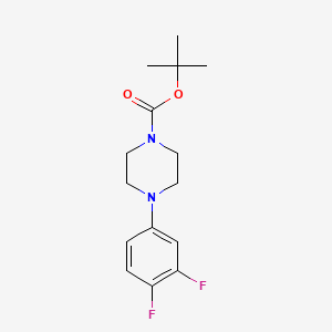 tert-Butyl 4-(3,4-difluorophenyl)piperazine-1-carboxylate chemical structure (CAS 951626-88-3)