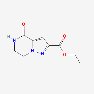 Ethyl 4-oxo-4,5,6,7-tetrahydropyrazolo[1,5-a]pyrazine-2-carboxylate chemical structure (CAS 951626-95-2)
