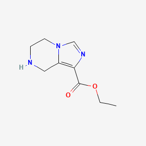 Ethyl 5,6,7,8-tetrahydroimidazo[1,5-a]pyrazine-1-carboxylate chemical structure (CAS 951627-01-3)