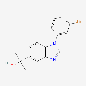 2-(1-(3-Bromophenyl)-1h-benzo[d]imidazol-5-yl)propan-2-ol chemical structure (CAS 951655-44-0)