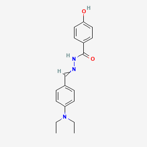 N'-(4-(Diethylamino)benzylidene)-4-hydroxybenzohydrazide chemical structure (CAS 95167-41-2)