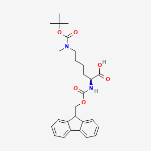 Fmoc-Lys(Me,Boc)-OH chemical structure (CAS 951695-85-5)