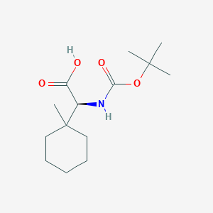 (S)-2-((tert-butoxycarbonyl)amino)-2-(1-methylcyclohexyl)acetic acid chemical structure (CAS 951789-86-9)