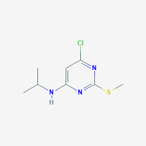 6-Chloro-N-isopropyl-2-(methylthio)pyrimidin-4-amine chemical structure (CAS 951884-54-1)