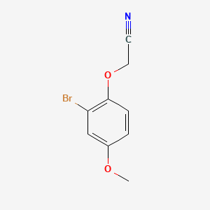 2-(2-Bromo-4-methoxyphenoxy)acetonitrile chemical structure (CAS 951918-37-9)