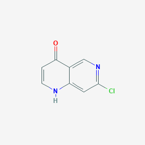 7-Chloro-1,6-naphthyridin-4(1H)-one chemical structure (CAS 952138-12-4)