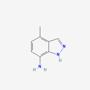 4-Methyl-1H-indazol-7-amine chemical structure (CAS 952183-44-7)