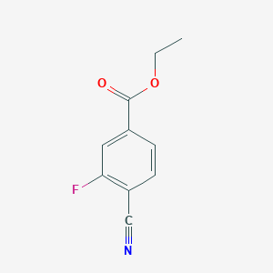 Ethyl 4-cyano-3-fluorobenzoate chemical structure (CAS 952183-53-8)