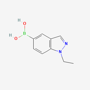 (1-Ethyl-1H-indazol-5-yl)boronic acid chemical structure (CAS 952319-70-9)