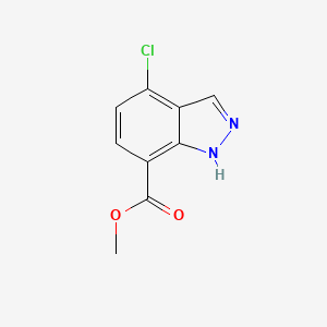 Methyl 4-chloro-1H-indazole-7-carboxylate chemical structure (CAS 952479-72-0)