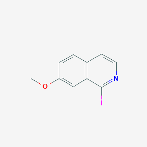 1-Iodo-7-methoxyisoquinoline chemical structure (CAS 952569-54-9)