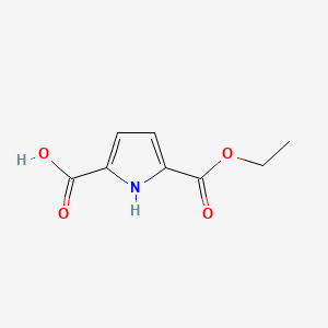 5-(Ethoxycarbonyl)-1H-pyrrole-2-carboxylic acid chemical structure (CAS 952569-58-3)