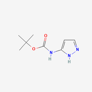 tert-Butyl 1H-pyrazol-3-ylcarbamate chemical structure (CAS 952674-76-9)